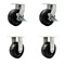Service Caster 8'' Heavy Duty Phenolic Wheel Caster Set 2 Swivel Lock and Brake 2 Rigid, 4PK CRAN-SCC-KP92S830-PHR-SLB-BSL-2-R-2 - alternate 1